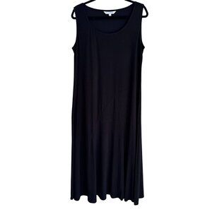 TravelSmith Womens Black Sleeveless Wrinkle Free A Line Maxi Dress L